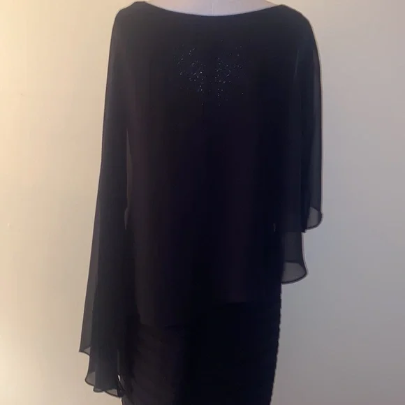 Adrianna Papell Sheer Overlay Dress - Picture 7 of 10